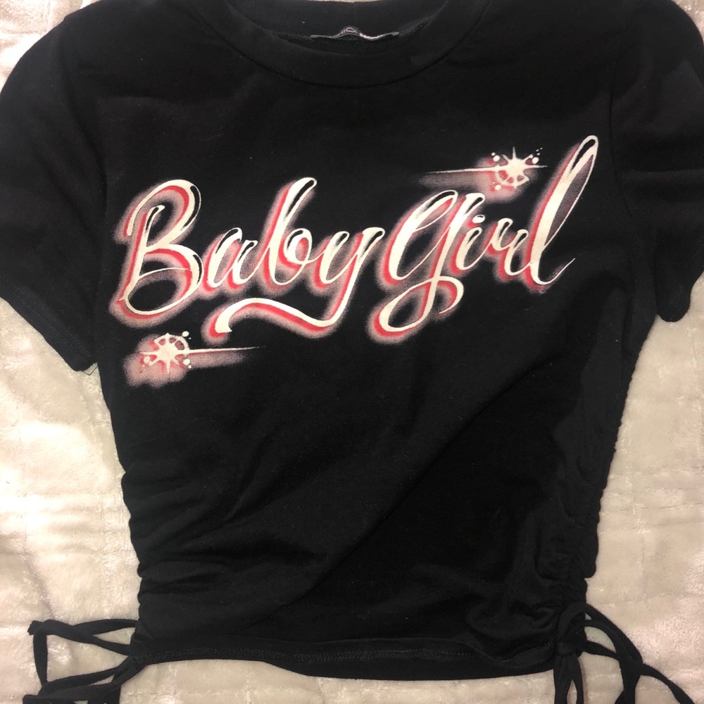 Baby girl drawstring t shirt